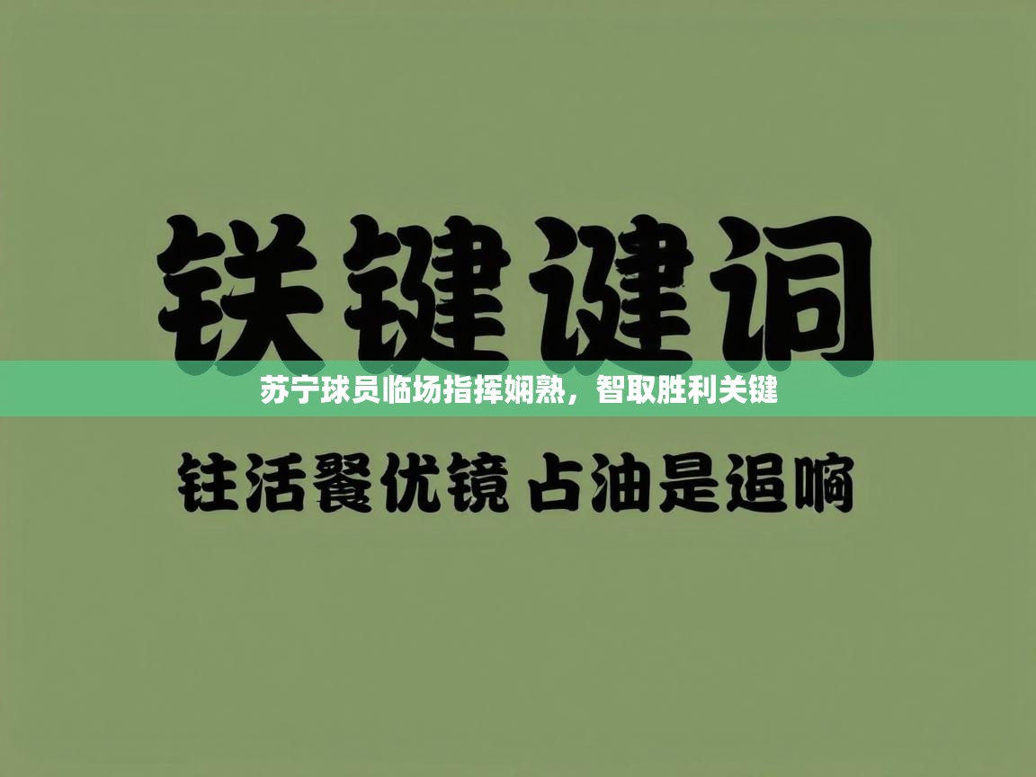 苏宁球员临场指挥娴熟，智取胜利关键  第2张