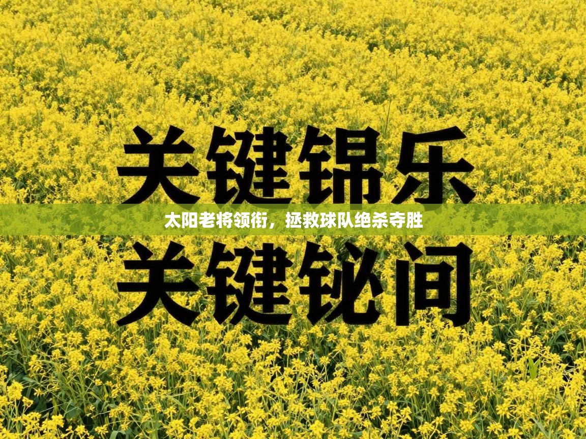 太阳老将领衔，拯救球队绝杀夺胜  第1张